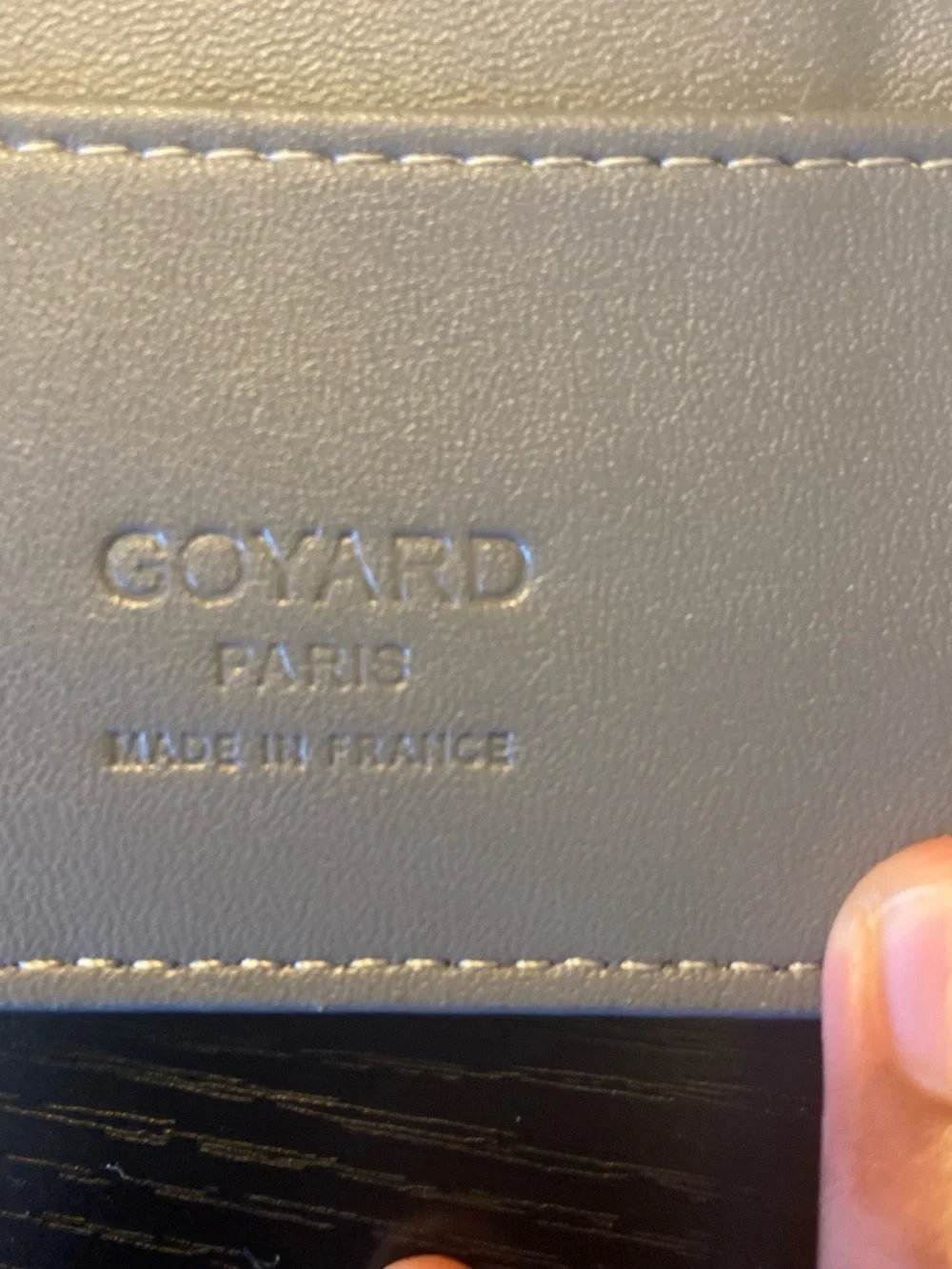 Goyard Card Holder in Black with White Goyardine Pattern